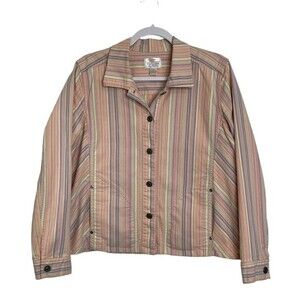 Christopher & Banks Cotton Jacket Stretch Pastel Spring Y2K Vintage Size L